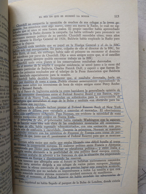 Libro usado en venta: El dia en que se hundio la bolsa de Gordon Thomas - Max Morgan-Witts; editorial Plaza & Janes impreso en 1983.3