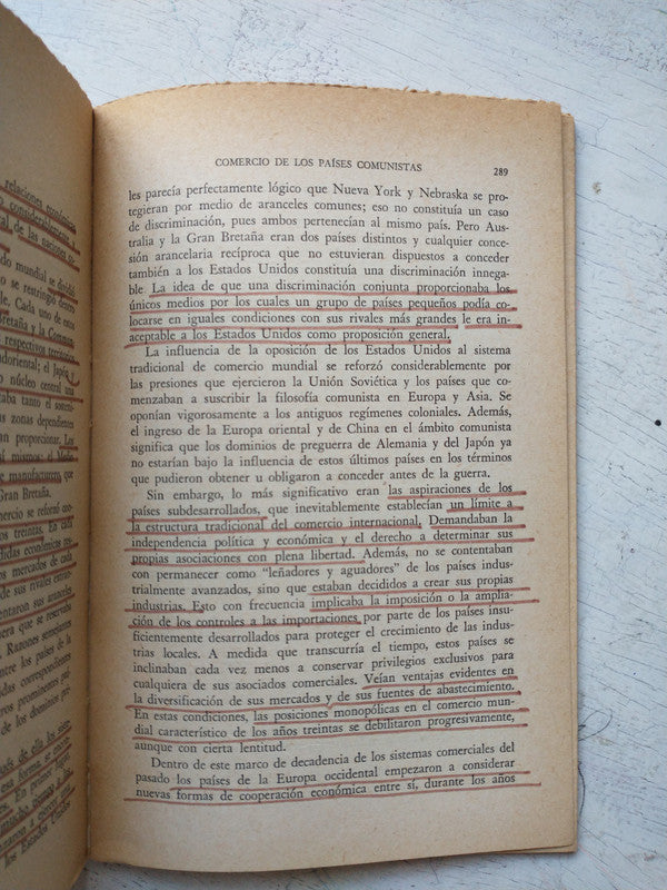 Libro usado en venta: Bloques de comercio y mercados comunes de Sidney Dell; editorial Fondo de Cultura Economica impreso en 1965.3