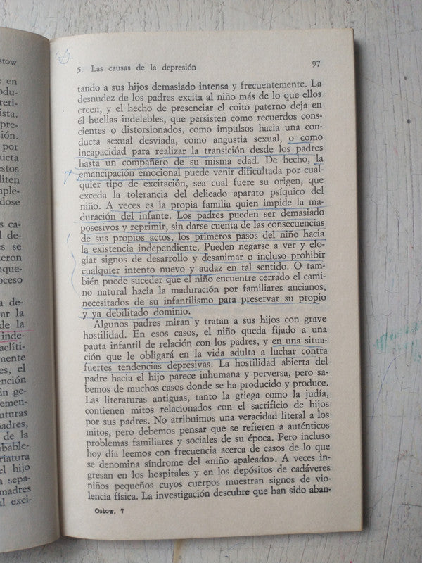 Libro usado en venta: La depresion: psicologia de la melancolia de Mortimer Ostow; editorial Alianza impreso en 1973 realizamos envios a todo el mundo.2