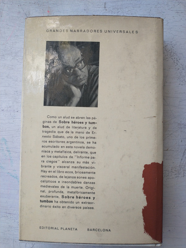 Libro usado en venta: Sobre heroes y tumbas de Ernesto Sabato; editorial Planeta impreso en 1974 realizamos envios a todo el mundo.3