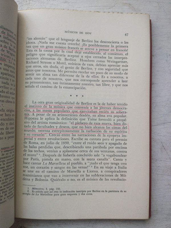 Libro usado en venta: Musicos de anta?o de Romain Rolland; editorial Ricordi impreso en 1953 realizamos envios a todo el mundo.2