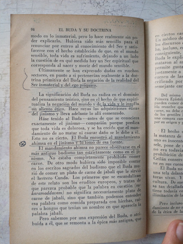Libro usado en venta: El pensamieto de la India de Albert Schweitzer; editorial Fondo de Cultura Economica impreso en 1952 envios a todo el mundo.4