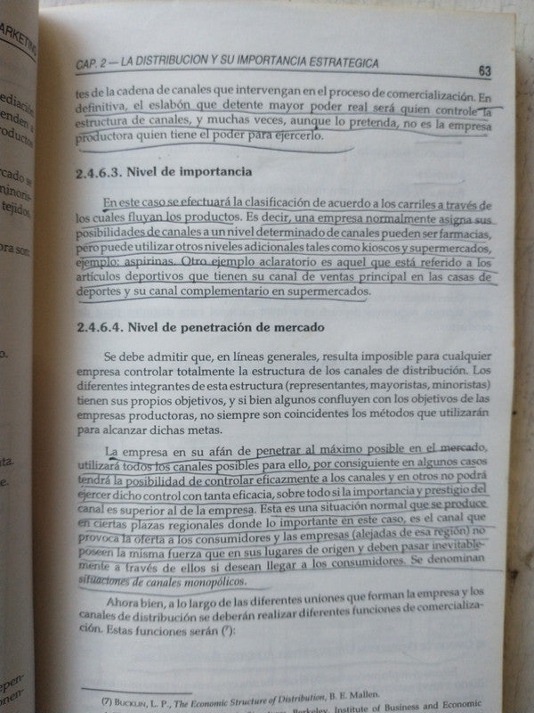 Libro usado en venta: Distribucion & Marketing de Juan Jose Orlando - Daniel Gonzalez; editorial Macchi impreso en 1997 envios a todo el mundo.3