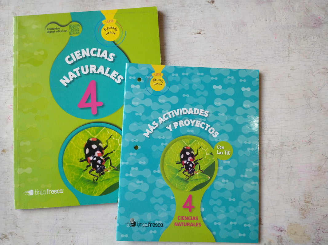 Libro usado en venta: Ciencias Naturales 4 Nacion - Mas actividades y proyectos; editorial Tinta Fresca impreso en 2018 envios a todo el mundo.1