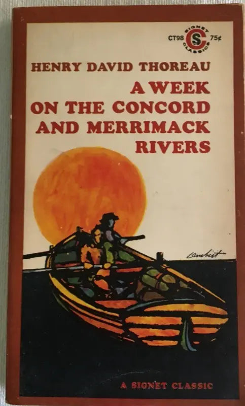 Libro usado en venta: A week on the Concord and Merrimack rivers de Henry D. Thoreau; editorial A Signet Classic impreso en 1961.1