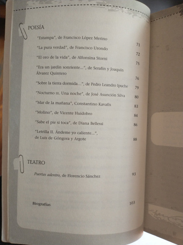Libro usado en venta: Antologia literaria 9 de Silvana Daszuk - Cecilia Romana; editorial Kapelusz impreso en 2008 realizamos envios a todo el mundo.2