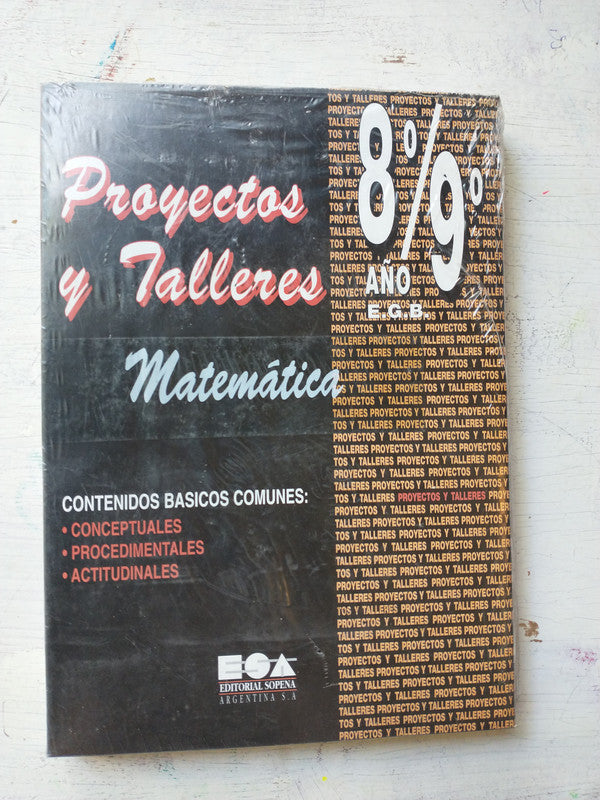 Libro usado en venta: Proyectos y talleres - Matematica 8?/9? A?o - EGB; editorial Ramon Sopena realizamos envios a todo el mundo.1
