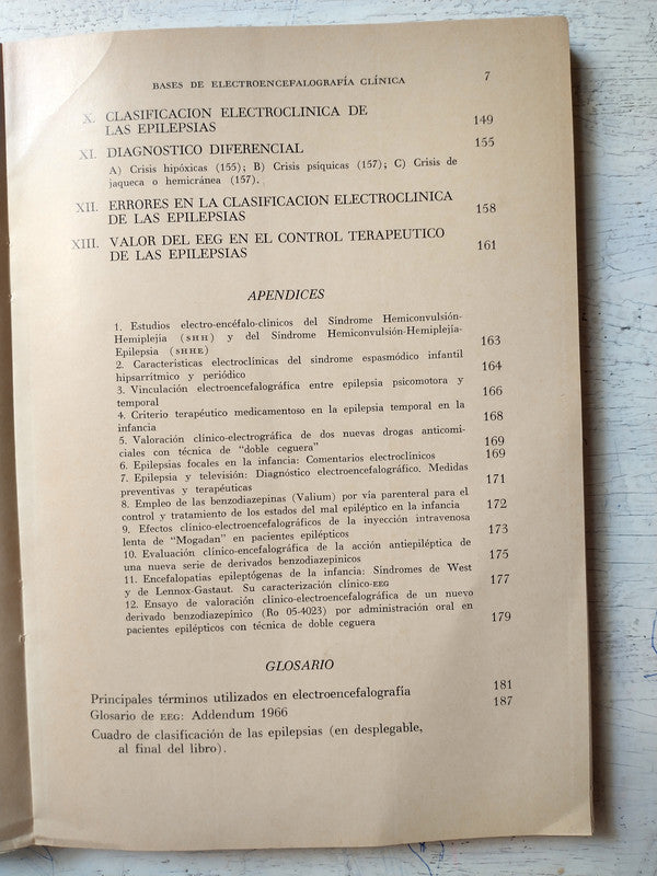 Libro usado en venta: Bases de electroencefalografia clinica de Marcos Turner; editorial Paidos impreso en 1971 realizamos envios a todo el mundo.3