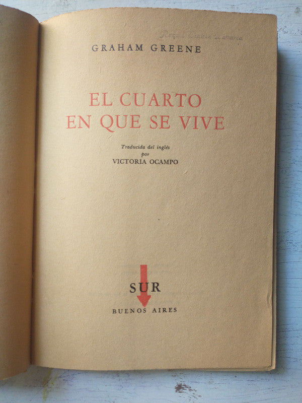Libro usado en venta: El fin de la aventura de Graham Greene; editorial Sur impreso en 1959 realizamos envios a todo el mundo.2