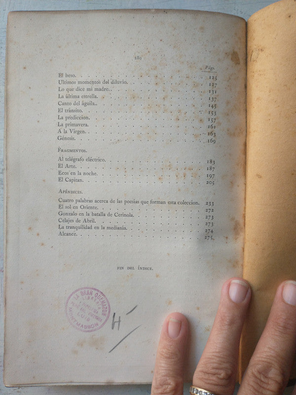 Libro usado en venta: Poesias de D. Jose Martinez Monroy; impreso en 1864 realizamos envios a todo el mundo.2