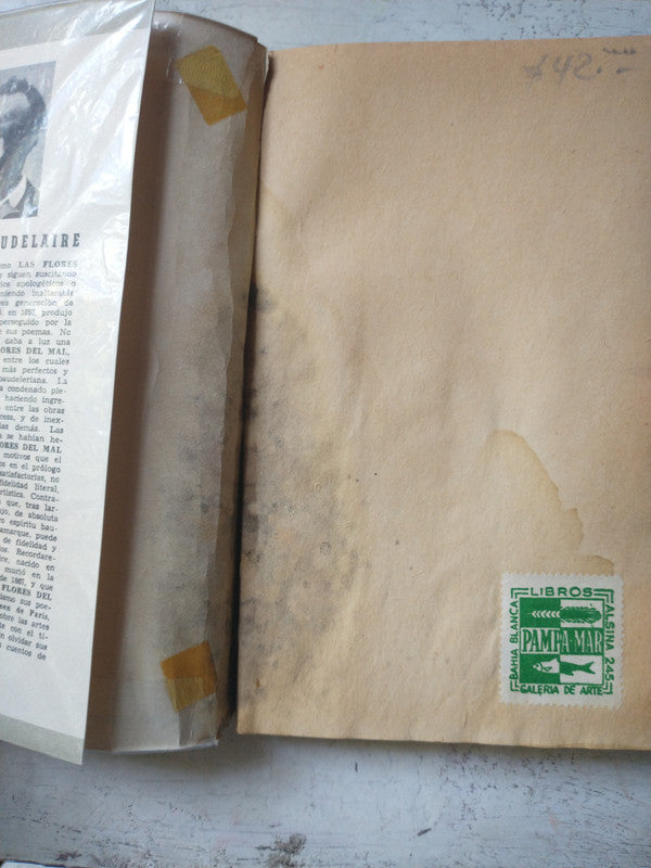 Libro usado en venta: Las flores del mal de Charles Baudelaire; editorial Losada impreso en 1959 realizamos envios a todo el mundo.2