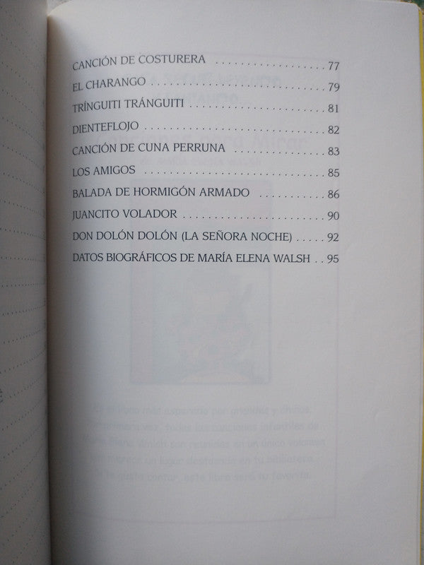 Libro usado en venta: Tutu Maramba de Maria Elena Walsh; editorial Alfaguara impreso en 2001 realizamos envios a todo el mundo.5
