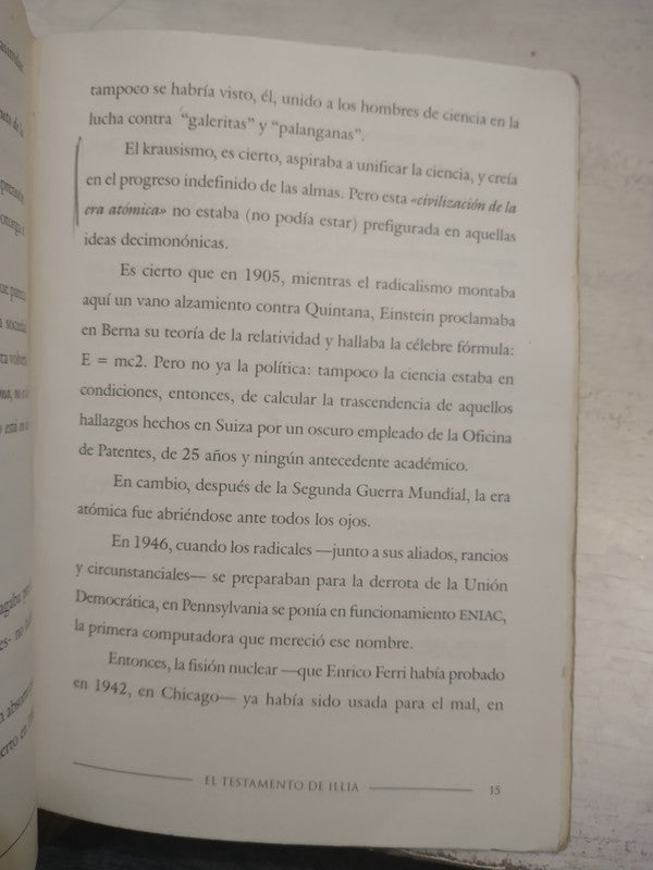 Libro usado en venta: El testamento del llia de Rodolfo H. Terragno; editorial Laser Graphic impreso en 2003 realizamos envios a todo el mundo.3