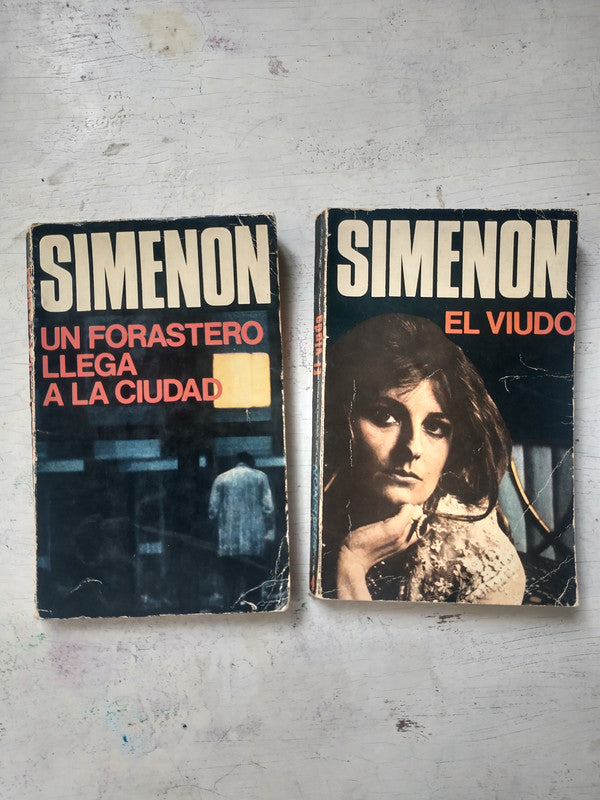 Libro usado en venta: Un forastero llega a la ciudad - El viudo de Georges Simenon; editorial Luis de Caralt impreso en 1971 envios a todo el mundo.1