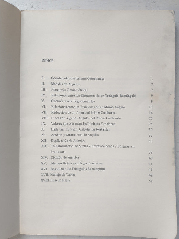 Libro usado en venta: Elementos de trigonometria de Mario Yabra; editorial El coloquio impreso en 1969 realizamos envios a todo el mundo.3