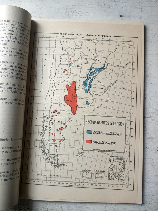 Libro usado en venta: Conservacion del suelo y del agua; editorial Ministerio de Agricultura y ganaderia impreso en 1956 envios a todo el mundo.3