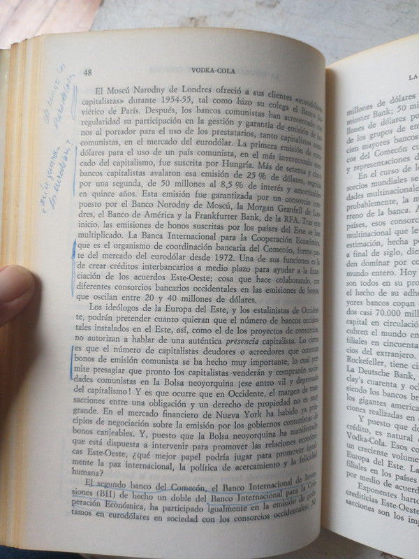 Libro usado en venta: Vodka-Cola de Charles Levinson; editorial Argos - Vergara impreso en 1979 realizamos envios a todo el mundo.3