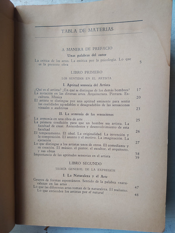 Libro usado en venta: La expresion en las Bellas Artes de Sully Prudhomme; editorial Joaquin Gil impreso en 1954 realizamos envios a todo el mundo.2