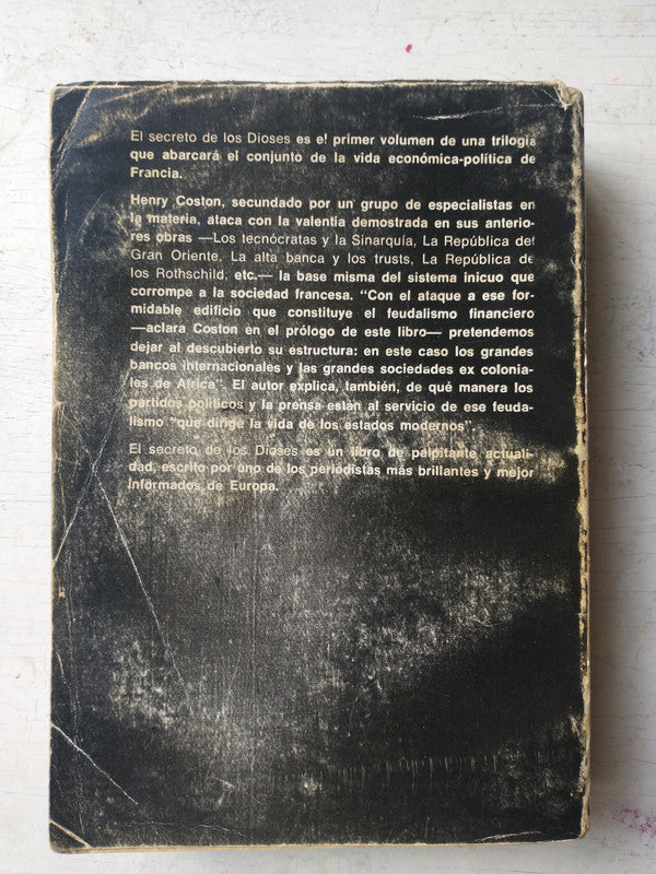 Libro usado en venta: El secreto de los dioses de Henry Coston; editorial Almena impreso en 1974 realizamos envios a todo el mundo.2