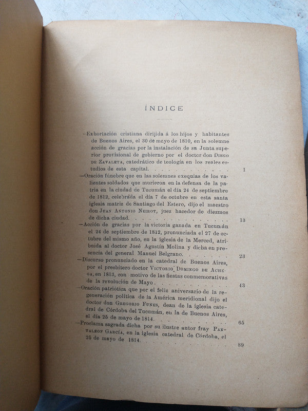 Libro usado en venta: El clero argentino de 1810 a 1830 (2 tomos); editorial Imp. De M. A. Rosas impreso en 1907 realizamos envios a todo el mundo.2