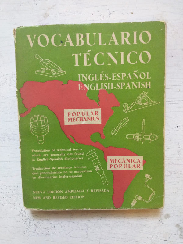 Libro usado en venta: Vocabulario tecnico (Ingles-Espa?ol/English(Spanish); editorial Popular Mechanics Company impreso en 1963 envios a todo el mundo.1