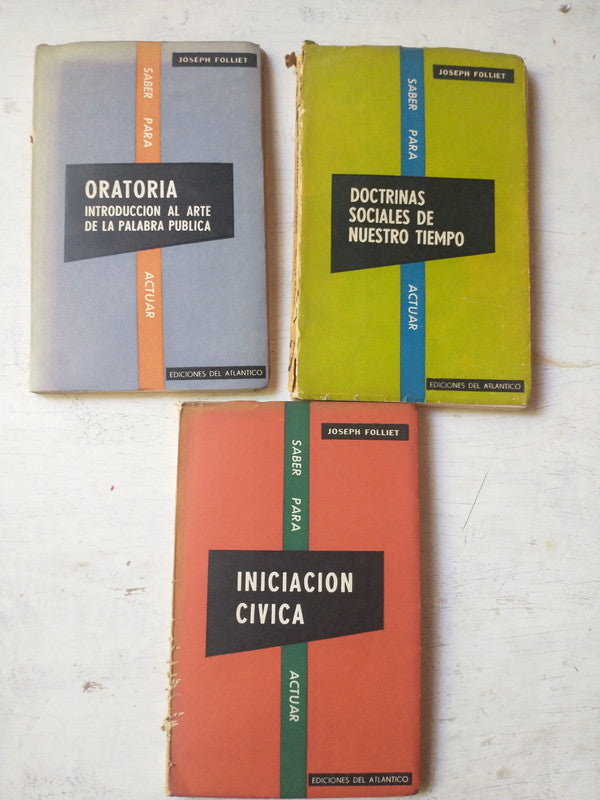Libro usado en venta: 5 Libros de Joseph Folliet de Joseph Folliet; editorial Del Atlantico impreso en 1957 realizamos envios a todo el mundo.2