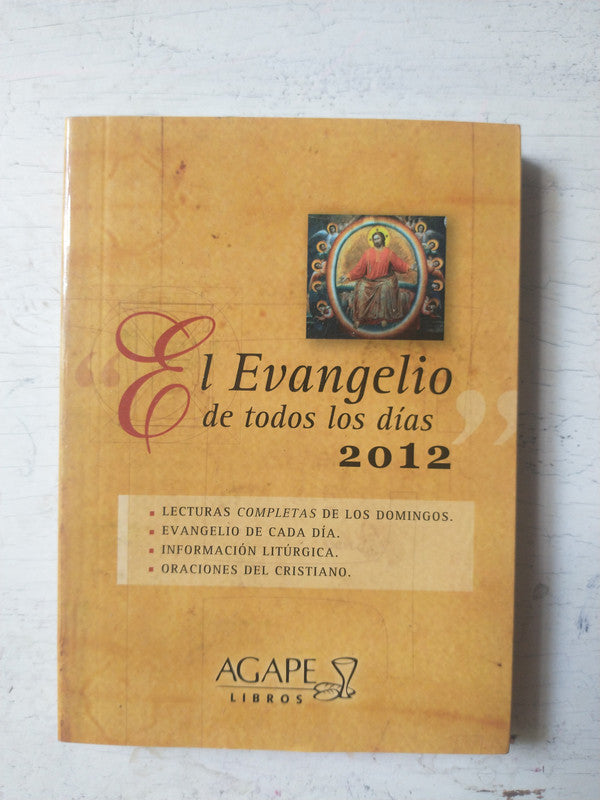 Libro usado en venta: El evangelio de todos los dias 2012; editorial Agape impreso en 2011 realizamos envios a todo el mundo.1