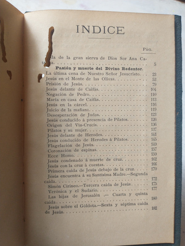 Libro usado en venta: Pasion y muerte del divino redentor de Sor Ana Catalina; editorial Propagacion de Buenos Libros envios a todo el mundo.2