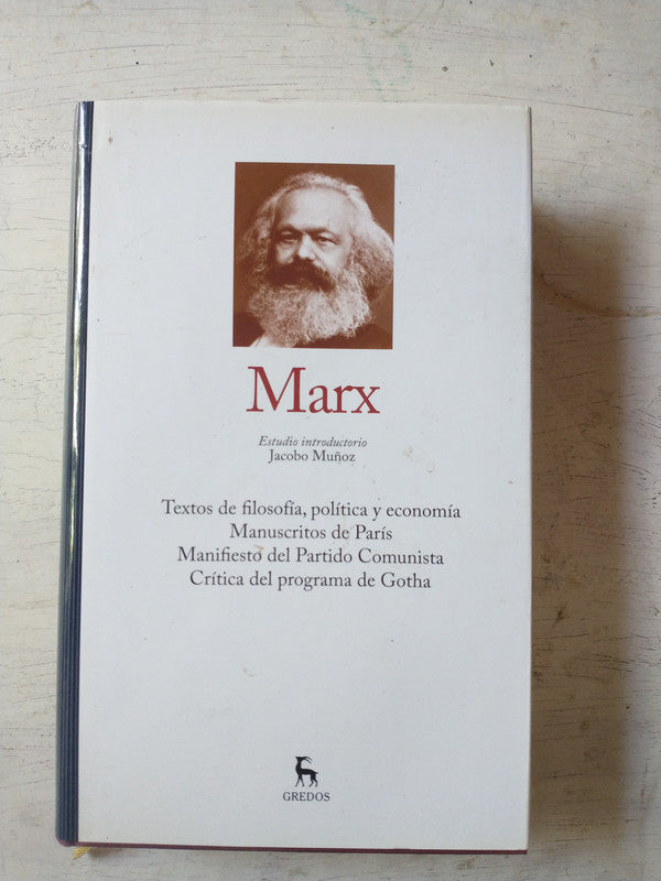 Libro usado en venta: Textos de filosofia, politica y economia de Marx; editorial Gredos impreso en 2012 realizamos envios a todo el mundo.1