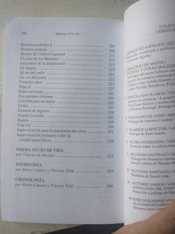 Libro usado en venta: Poema sucio - En el vertigo del dia de Ferreira Gullar; editorial Corregidor impreso en 2008 realizamos envios a todo el mundo.3