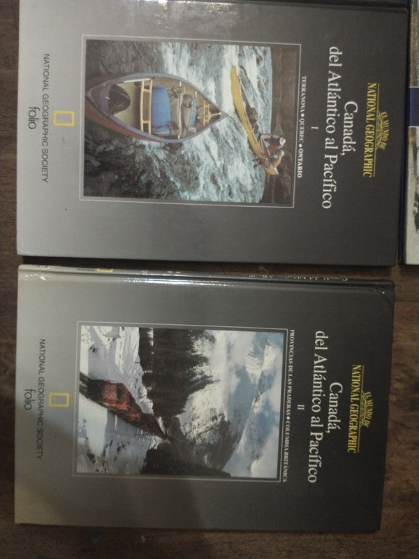 Libro usado en venta: Canada, del atlantico al pacifico (2 Tomos) de National Geographic; editorial Folio impreso en 1994 envios a todo el mundo.1