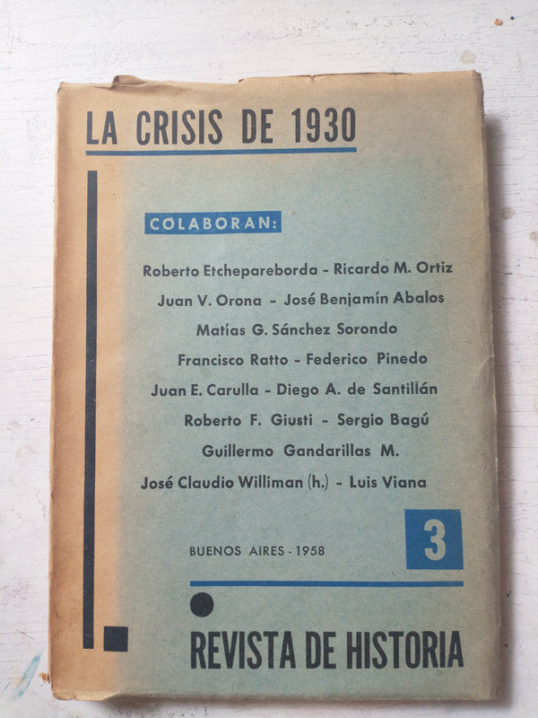 Libro usado en venta: La crisis de 1930; editorial Hachette impreso en 1958 realizamos envios a todo el mundo.1