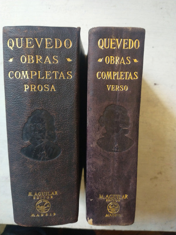 Libro usado en venta: Obras Completas (Prosa - Verso) de Francisco de Quevedo; editorial Aguilar impreso en 1941 realizamos envios a todo el mundo.3