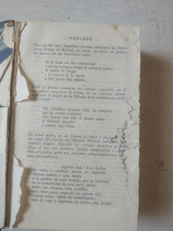 Libro usado en venta: La poesia inglesa; editorial Valles impreso en 1958 realizamos envios a todo el mundo.1