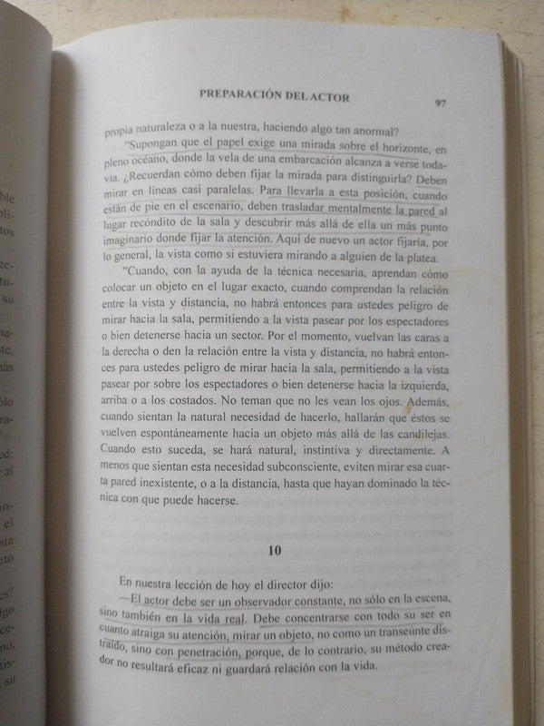 Libro usado en venta: Preparacion del actor de Constantin Stanislavski; editorial Quetzal impreso en 1997 realizamos envios a todo el mundo.3