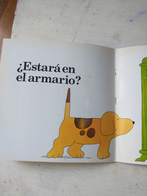 Libro usado en venta: ?D?nde esta Spot? de Eric Hill; editorial Penguin Books impreso en 1996 realizamos envios a todo el mundo.3