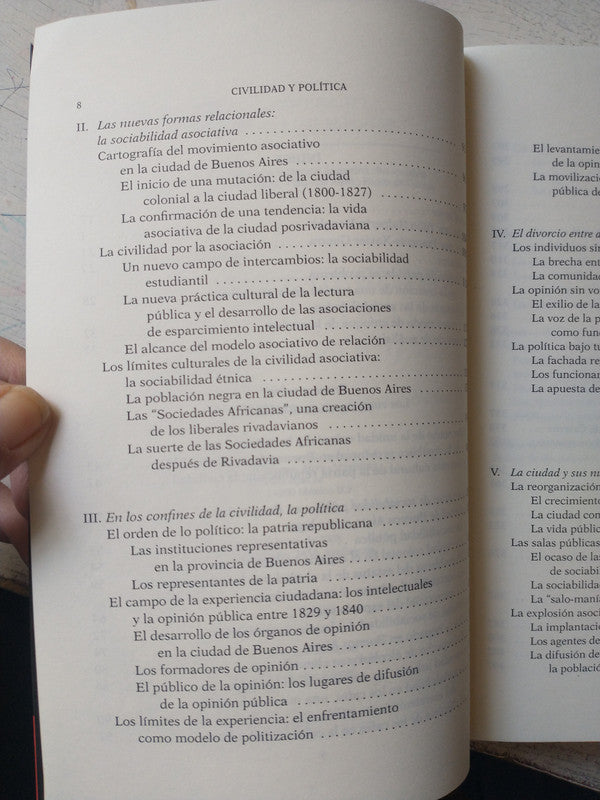 Libro usado en venta: Civilidad y politica en los origenes de la Nacion Argentina de Gonzalez - Quiros; Fondo de Cultura Economica impreso en 20081.3