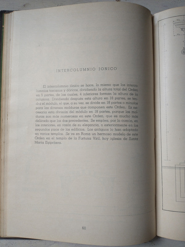 Libro usado en venta: Tratado de los cinco ordenes de arquitectura de Viñola; editorial Construcciones Sudamericanas impreso en 1950.3
