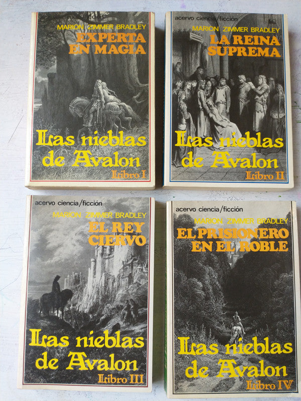 Libro usado en venta: Las nieblas de Avalon (4 Tomos) de Marion Zimmer Bradley; editorial Acervo impreso en 1994 realizamos envios a todo el mundo.1