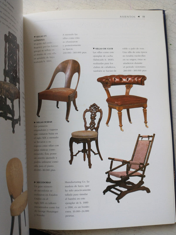 Libro usado en venta: Guia de muebles antiguos de Christopher Payne; editorial Cupula impreso en 1996 realizamos envios a todo el mundo.3