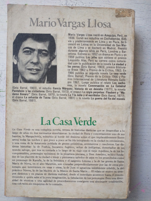 Libro usado en venta: El hablador (Primera Edicion) de Mario Vargas Llosa; editorial Seix Barral impreso en 1987 realizamos envios a todo el mundo.2
