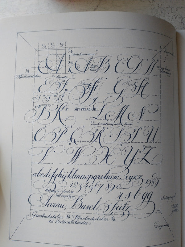 Libro usado en venta: Kalligraphie - Die stille kunst eine feder zu fuhern de Andreas Schenk; editorial A. J. Verlag impreso en 1991.4