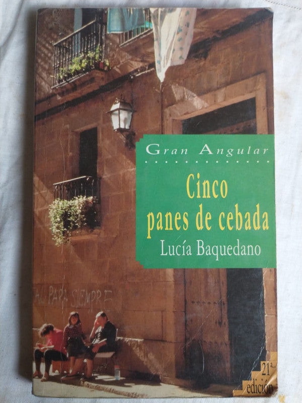 Libro usado en venta: Cinco panes de cebada de Lucia Baquedano; editorial SM impreso en 1997 realizamos envios a todo el mundo.1