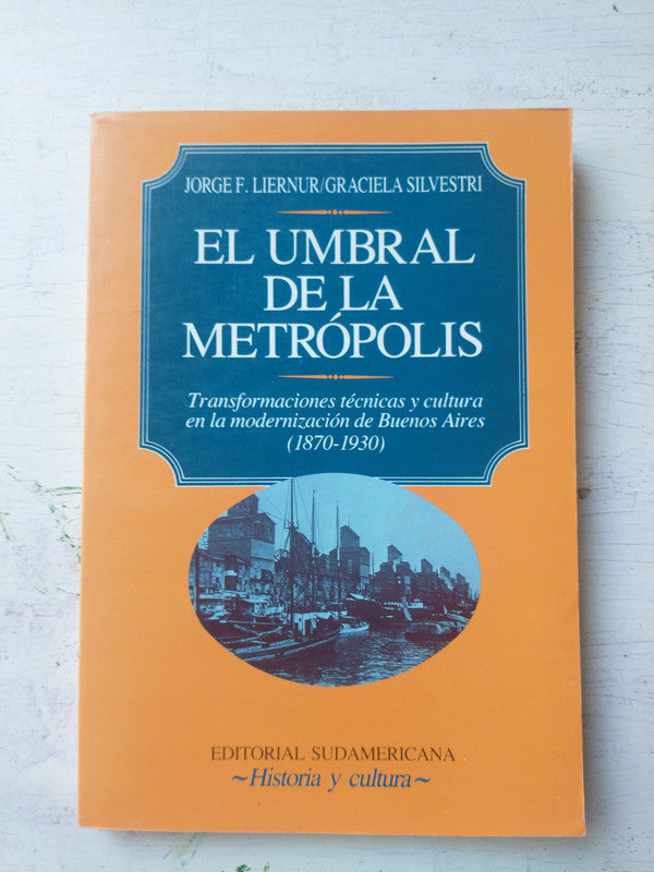 Libro usado en venta: El umbral de la Metropolis de Jorge Liernur - G. Silvestri; editorial Sudamericana impreso en 1993 envios a todo el mundo.1