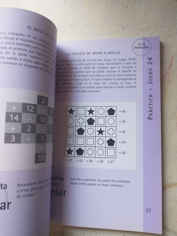 Libro usado en venta: 50 juegos para el pensamiento veloz de Charles Phillips; editorial Albatros impreso en 2012 realizamos envios a todo el mundo.3