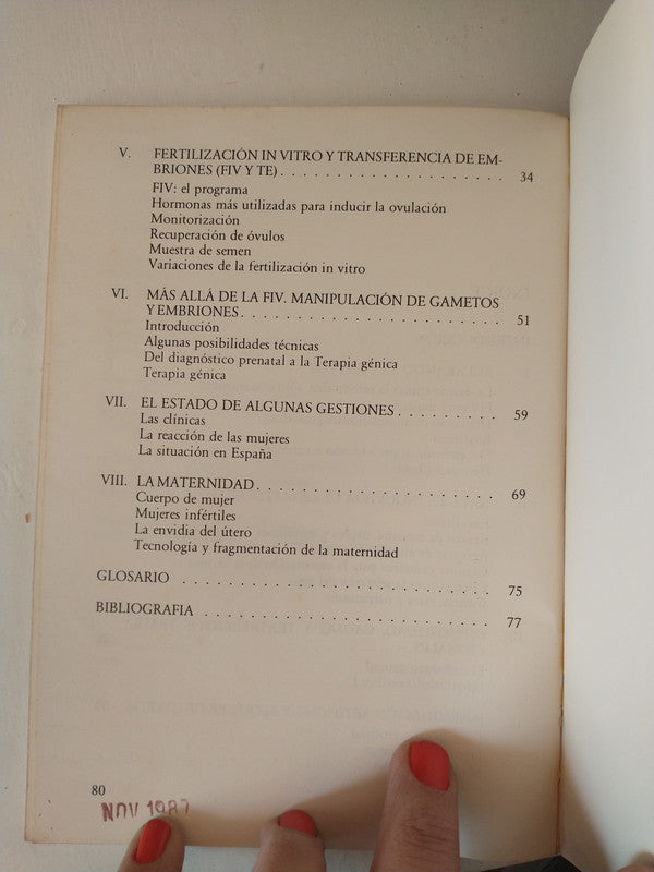 Libro usado en venta: La maternidad tecnologica de Leonor Taboada; editorial Icaria impreso en 1986 realizamos envios a todo el mundo.3