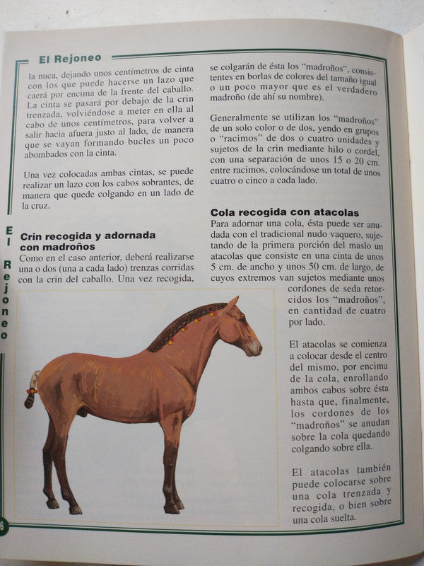 Libro usado en venta: El cuidado de la crin y de la cola - Vol. 9 de Pilar Massaguer; editorial El caballo impreso en 1995 envios a todo el mundo.3
