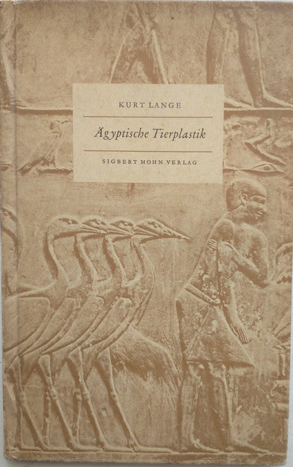 Libro usado en venta: Agyptische Tierplastik - mit 36 fotos de Kurt Lange; editorial Sigbert Mohn Verlag impreso en 1959 envios a todo el mundo.1