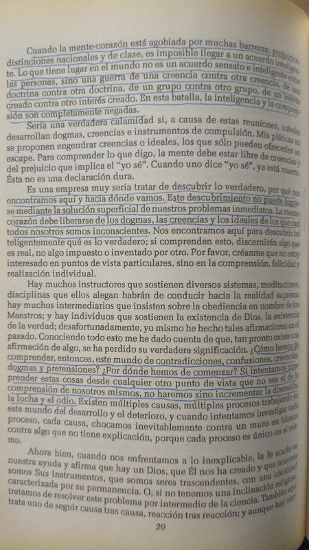 Libro usado en venta: Obras completas - Tomo III (1936-1944) - El espejo de la relacion de Jiddu Krishnamurti; editorial Kier impreso en 1997.3