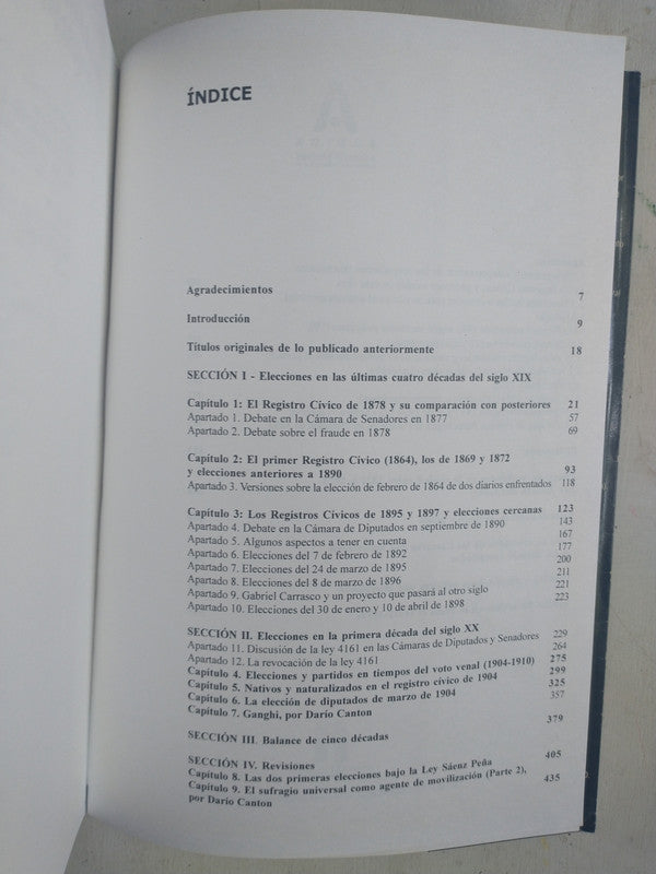 Libro usado en venta: Elecciones en la Ciudad (1864-2003) de Dario Canton - Jorrat; Instituto Historico de la Ciudad de Buenos Aires impreso en 2005.3